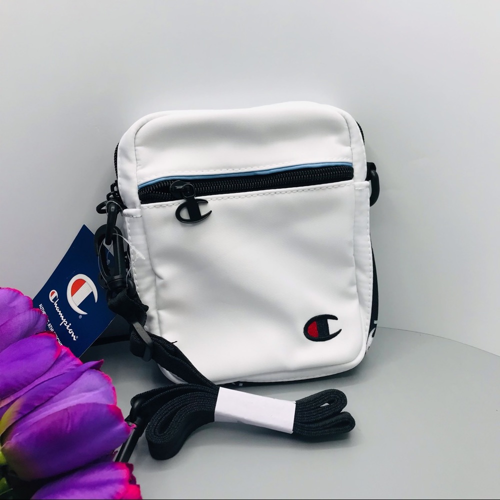Champion expander x shoulder bag white black